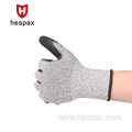 Hespax Cut Resistant HPPE Nitrile Dipped Work Gloves